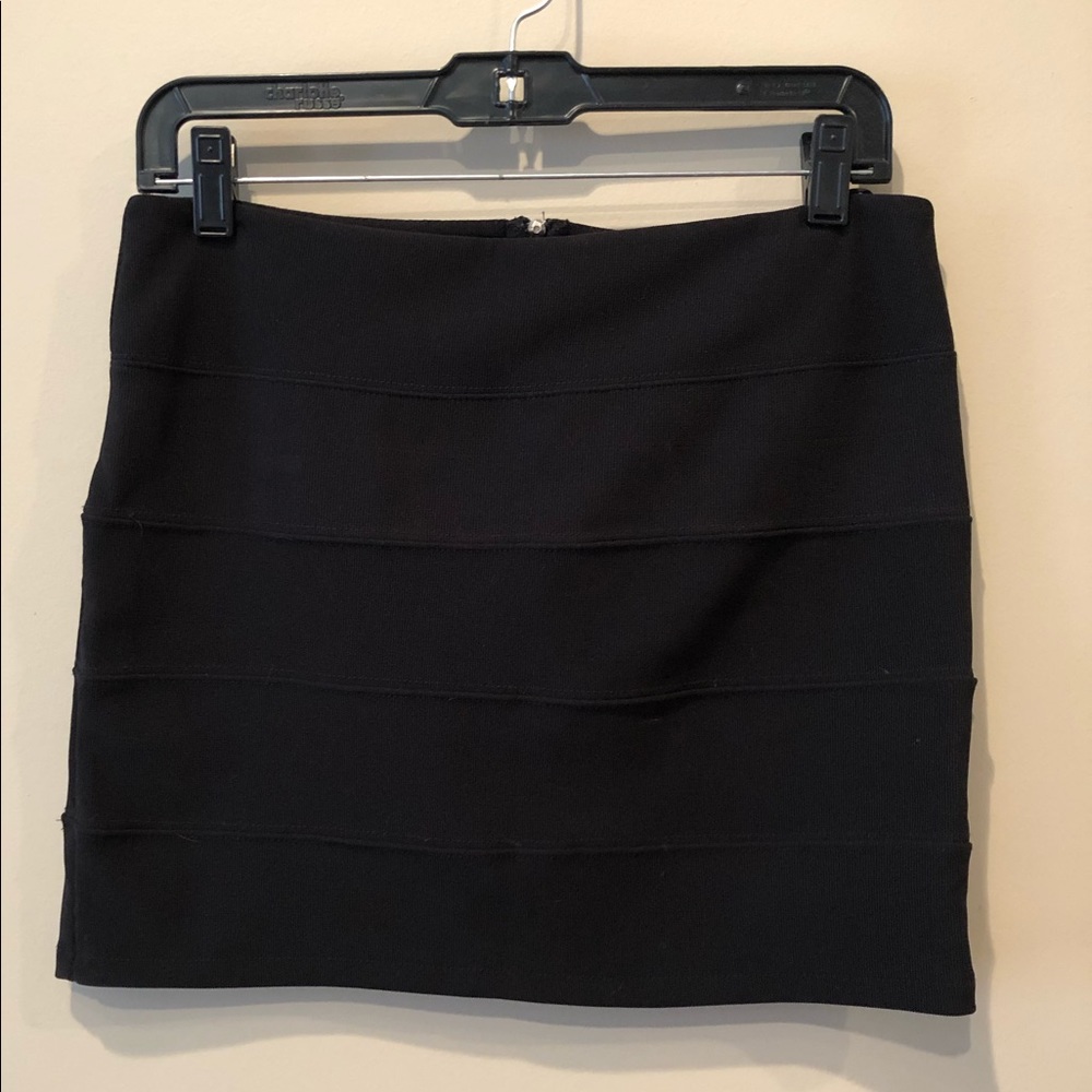 Black mini skirt